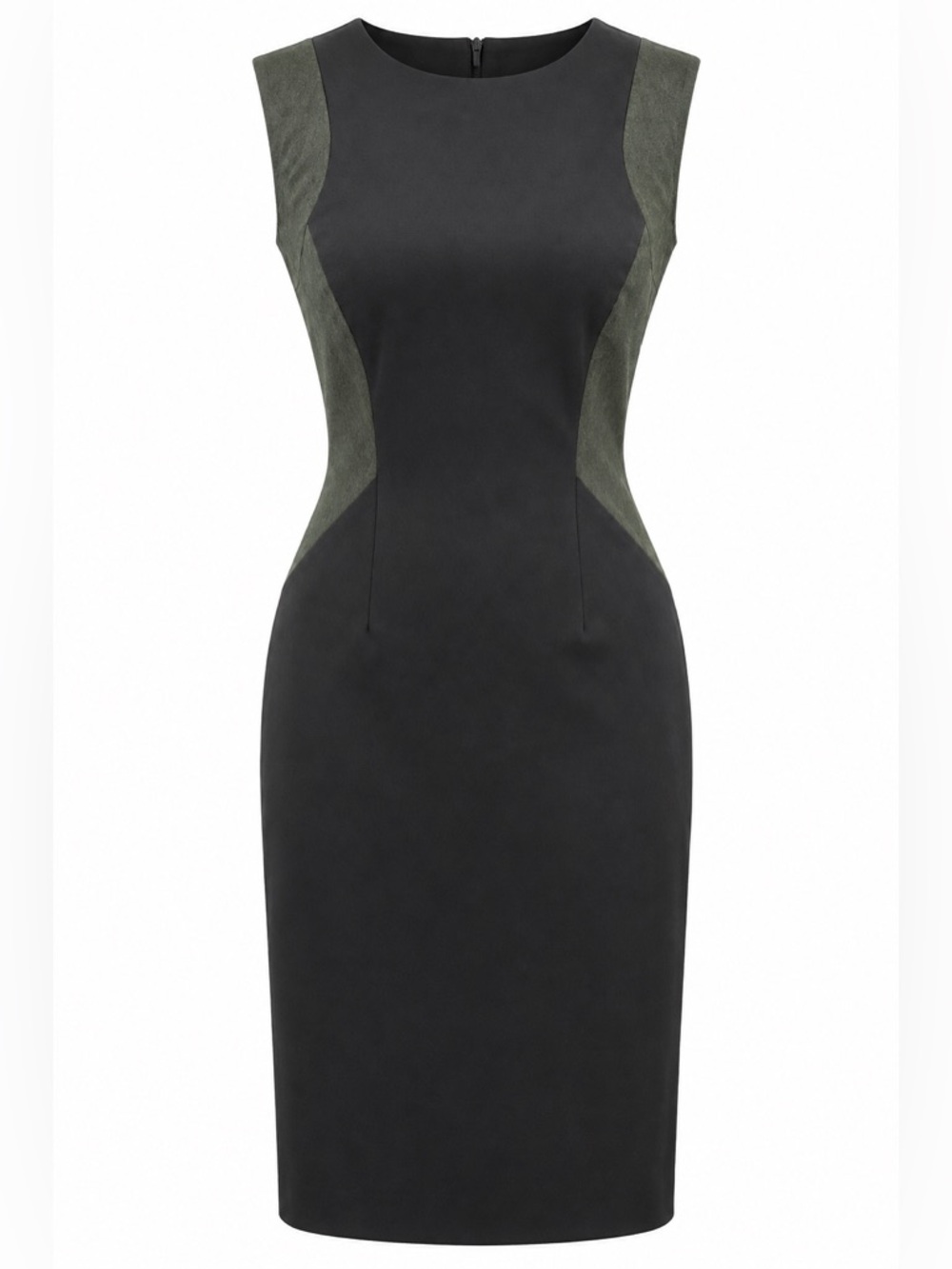 Antonio Melani Black and Green Sheath Dress - Classic Sleeveless Dress